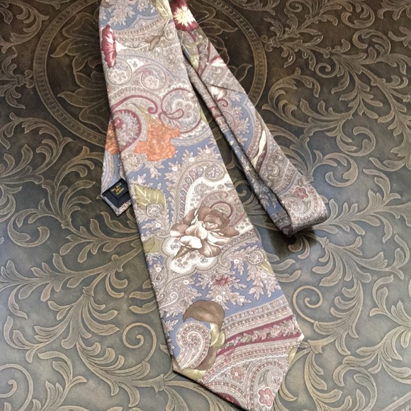 Vintage Bill Blass Floral and Paisley Tie - Picture 8 of 9